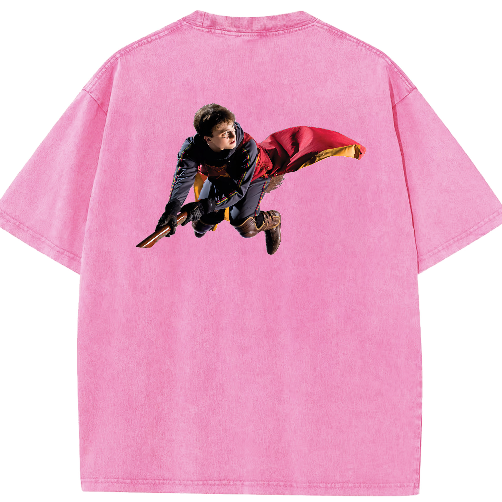 （画像用） Harry Potter ハリー・ポッターシリーズ 綿100% ヴィンテージ風 半袖Tシャツ（背面プリント）
